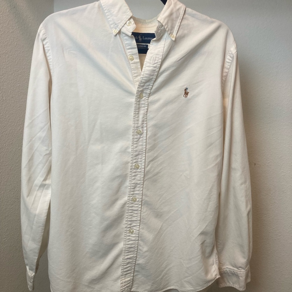 Ralph Lauren Cream Linen-Blend Long Sleeve 34/35